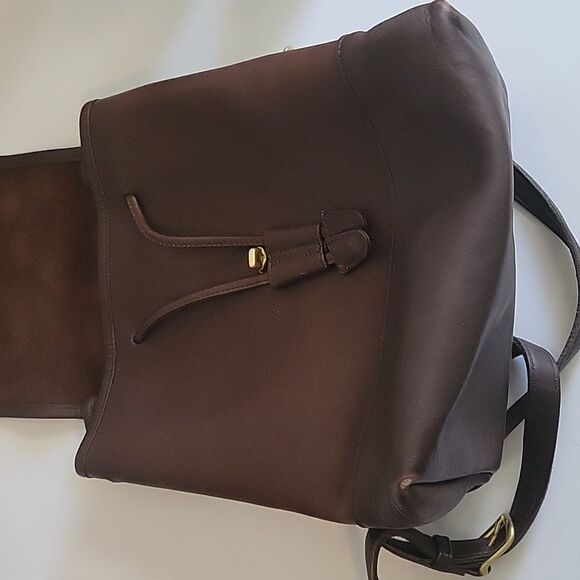 Coach 9791 Vintage Brown Leather Daypack Backpack Flaw - Picture 16 of 17